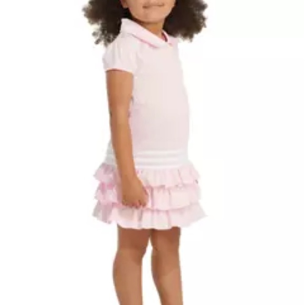 ADIDAS Short‎ Cap Sleeve Ruffle Polo Dress Size 3T - Picture 7 of 7